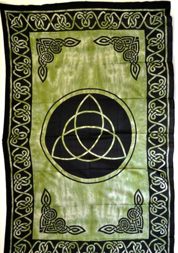 Triquetra Tapestry (Green & Black)