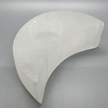 Load image into Gallery viewer, Selenite Moon Candleholder
