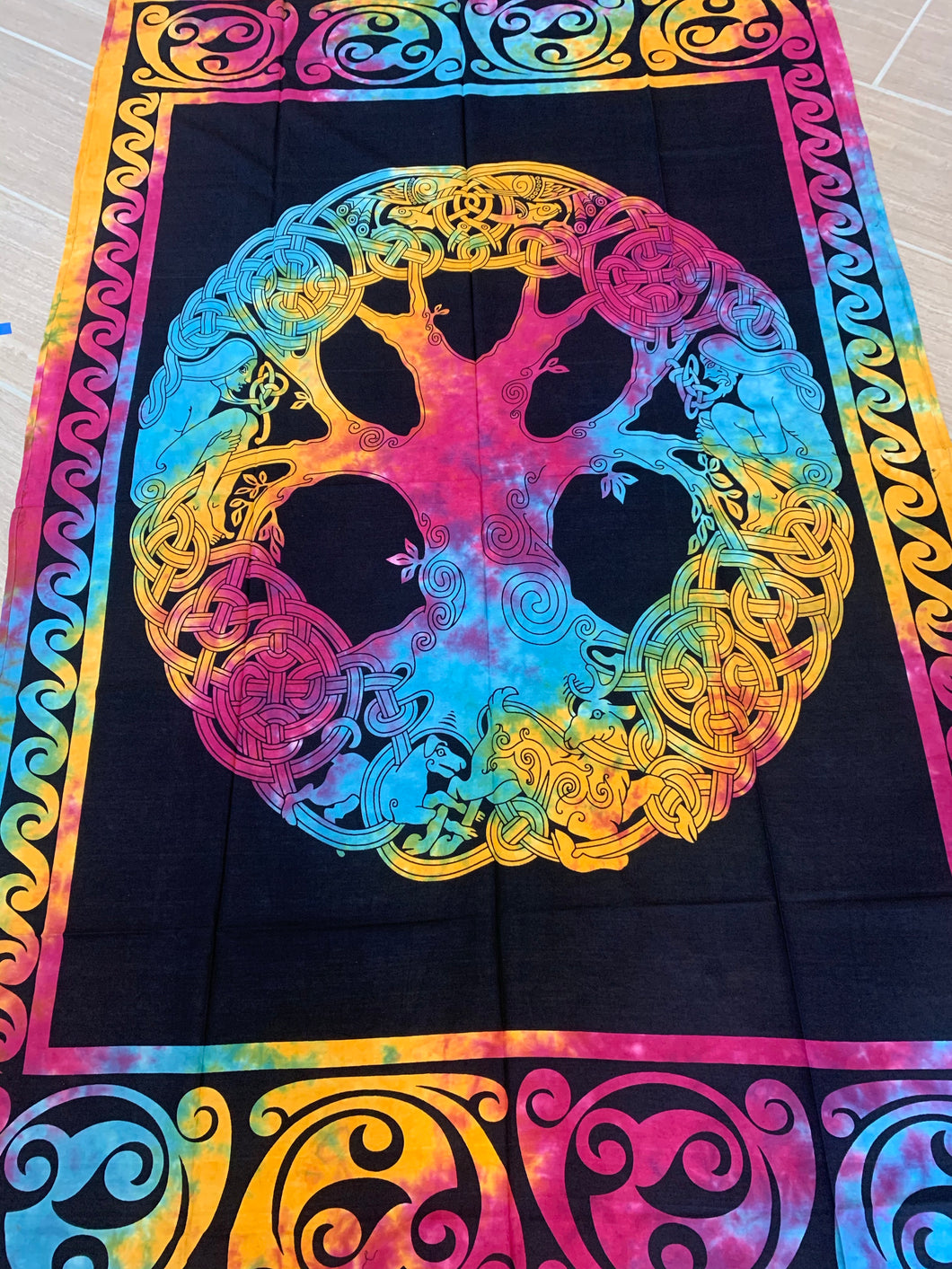 Celtic Mandala Tree Tapestry