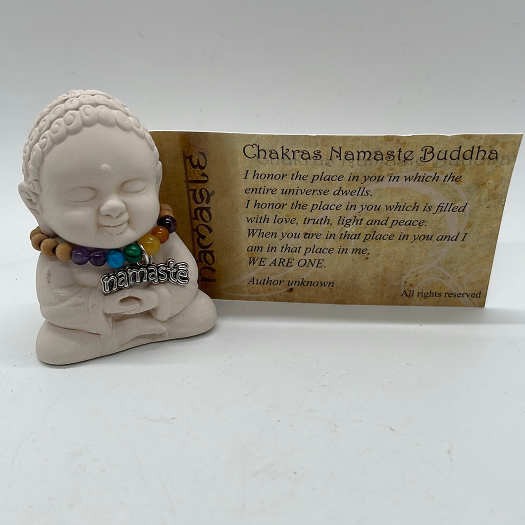 Mini Buddha Namaste Chakra Figurine