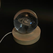 Load image into Gallery viewer, Galaxy LED Laser Engraved Crystal Ball
