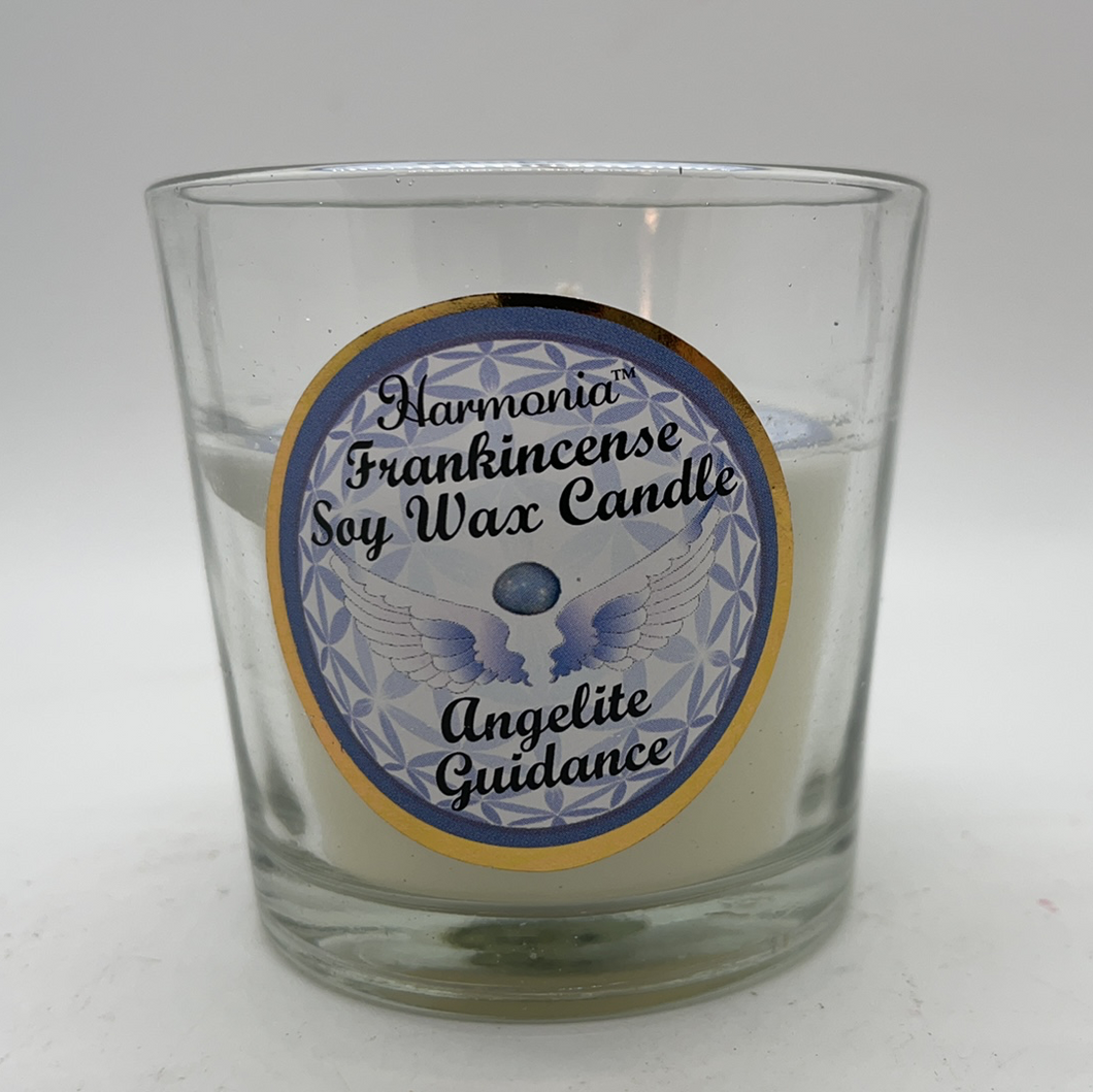 Frankincense Soy Votive Candle with Gemstone