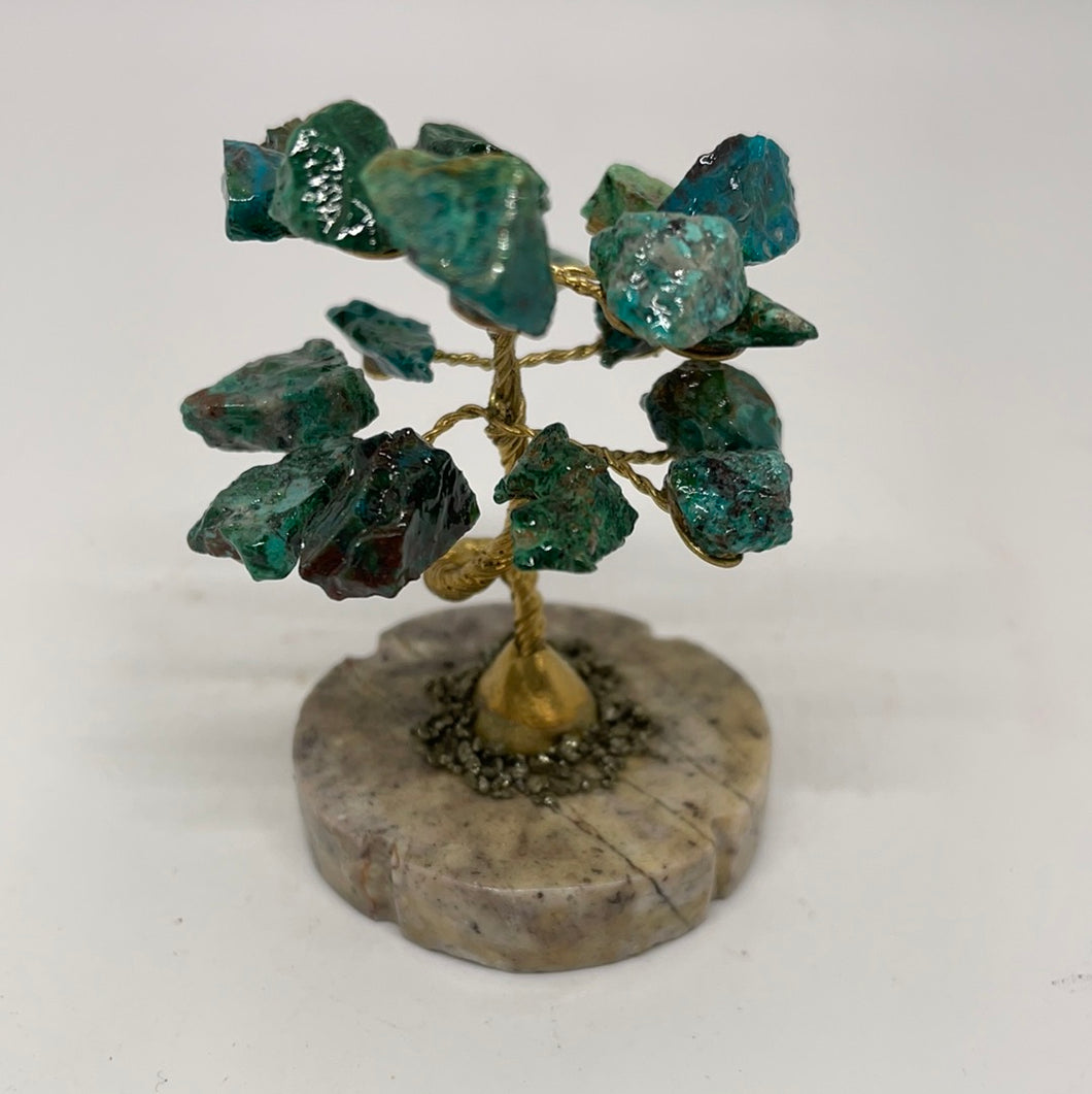 Mini Chrysocolla Gemstone Tree